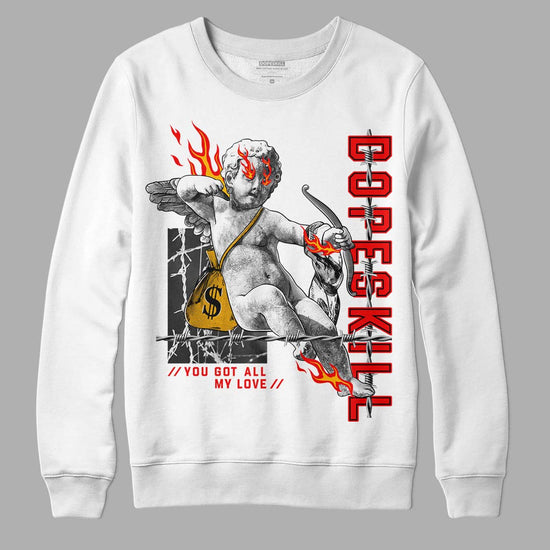 Red Sneakers DopeSkill Sweatshirt You Got All My Love Graphic Streetwear - White