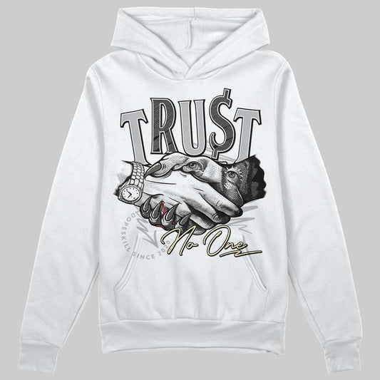 Jordan 4 Retro SE Craft Photon Dust DopeSkill Hoodie Sweatshirt Trust No One Graphic Streetwear - White 