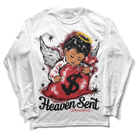 Jordan 12 “Red Taxi” DopeSkill Long Sleeve T-Shirt Heaven Sent Graphic Streetwear - White