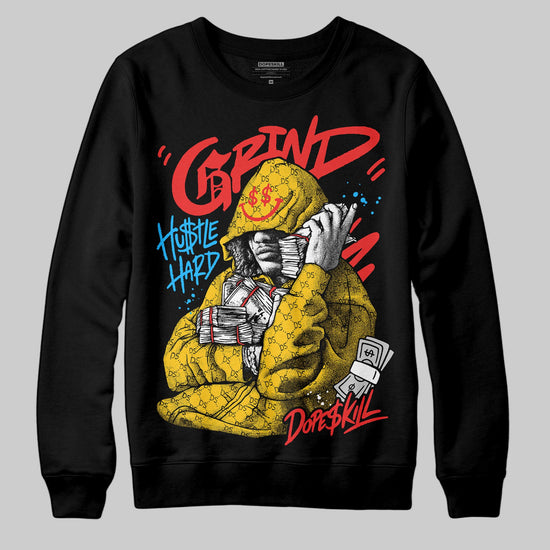 Yellow Sneakers DopeSkill Sweatshirt Grind Pray Graphic Streetwear - Black