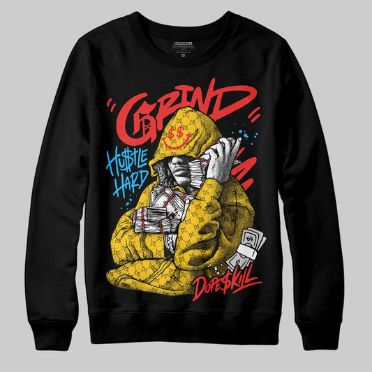Yellow Sneakers DopeSkill Sweatshirt Grind Pray Graphic Streetwear - Black