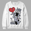 Jordan 4 “Bred Reimagined” DopeSkill Sweatshirt Love Sick Graphic Streetwear - White 