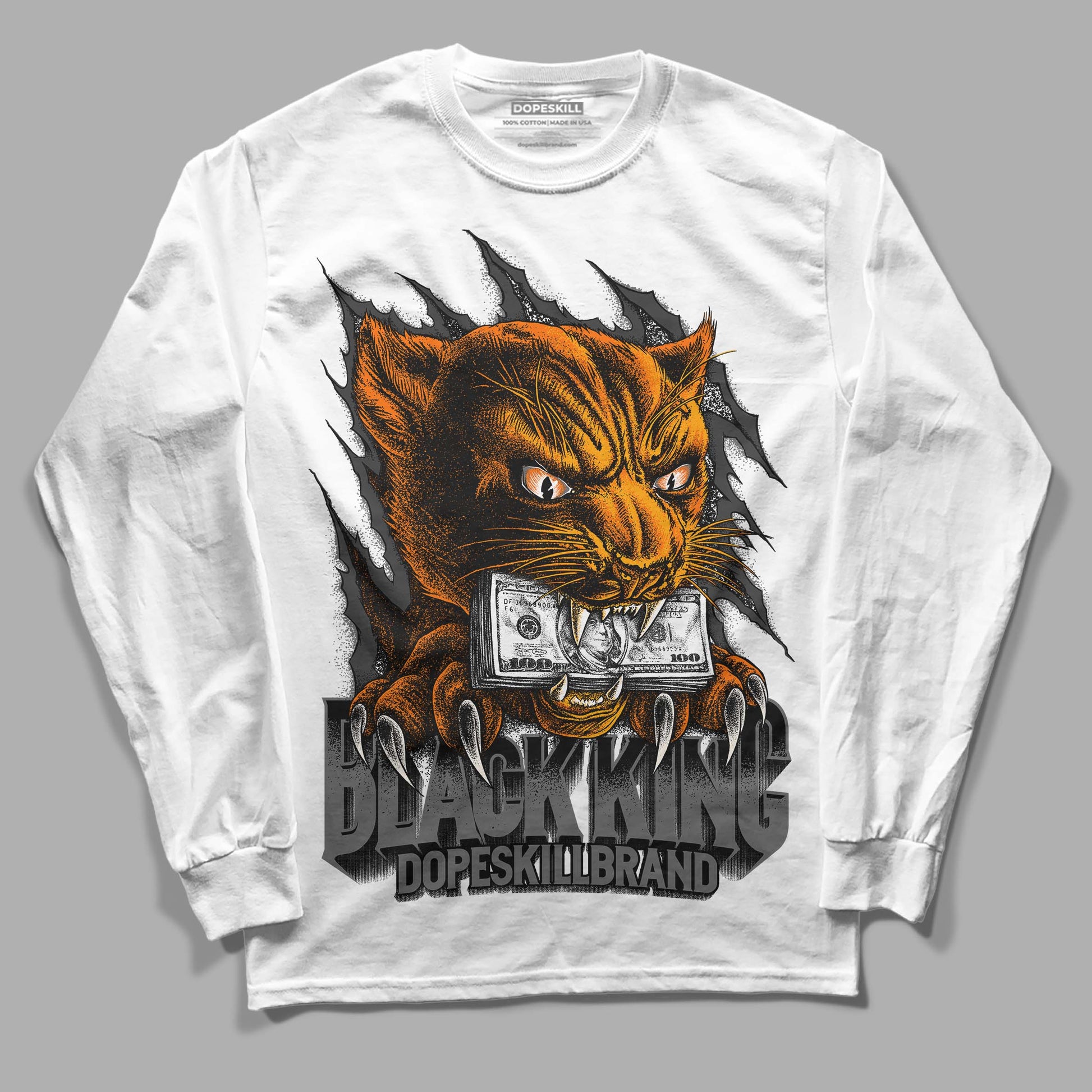 Jordan 3 Retro 'Fear Pack' DopeSkill Long Sleeve T-Shirt Black King Graphic Streetwear - White