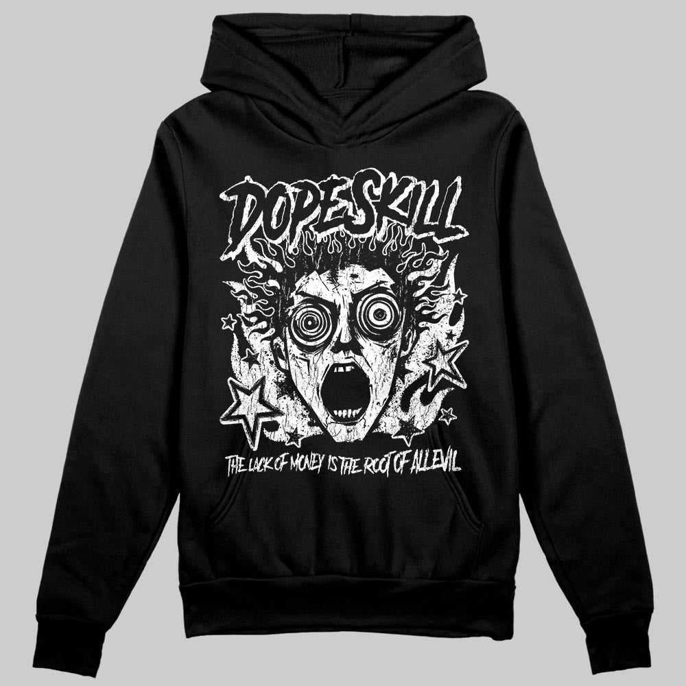 Black and White Sneakers DopeSkill Hoodie Sweatshirt Root of Evil Graphic Streetwear - Black