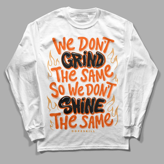 Jordan 12 Retro Brilliant Orange DopeSkill Long Sleeve T-Shirt Grind Shine Graphic Streetwear - White