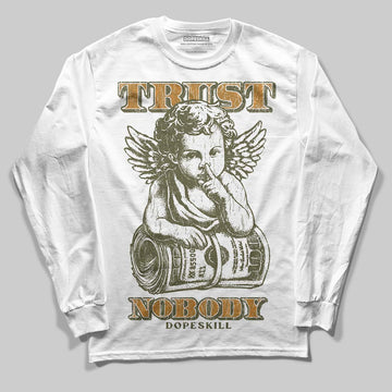 Olive Sneakers DopeSkill Long Sleeve T-Shirt Trust Nobody Graphic Streetwear - White