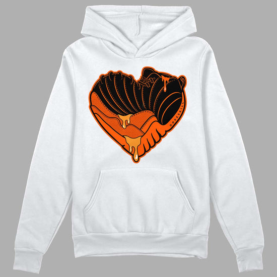 Jordan 12 Retro Brilliant Orange DopeSkill Hoodie Sweatshirt Heart Jordan 12 Graphic Streetwear - White