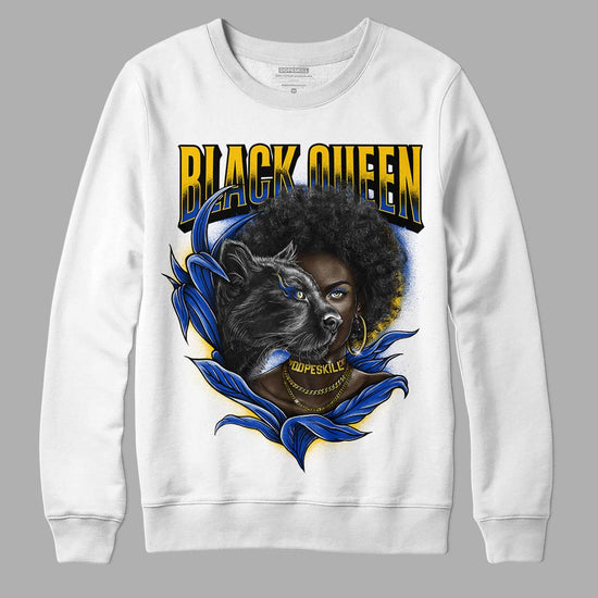 Jordan 14 “Laney” DopeSkill Sweatshirt New Black Queen Graphic Streetwear - White 