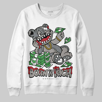 Jordan 9 Cool Grey DopeSkill Sweatshirt Born To Be Rich Graphic Streetwear - White