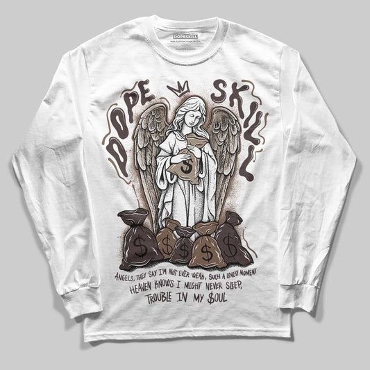 SoleFly x Air Jordan 12 Retro SP 'Cafecito/Baroque Brown' DopeSkill Long Sleeve T-Shirt Angels Graphic Streetwear - White