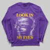 PURPLE Sneakers DopeSkill Long Sleeve T-Shirt Look In My Eyes Graphic Streetwear - Purple