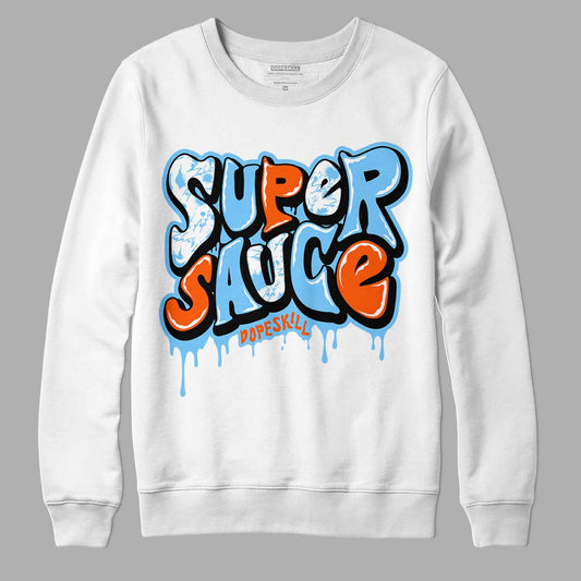 Dunk Low Futura University Blue DopeSkill Sweatshirt Super Sauce Graphic Streetwear - White