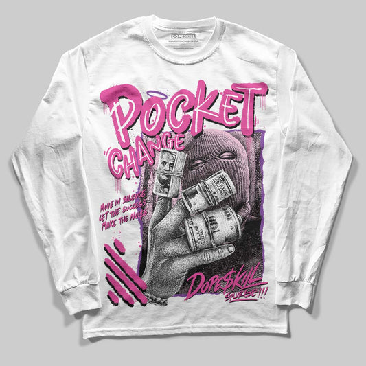 Dunk Low GS 'Triple Pink' DopeSkill Long Sleeve T-Shirt Pocket Change Graphic Streetwear - White