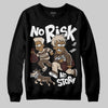A Ma Maniére x Air Jordan 4 “Dark Mocha” DopeSkill Sweatshirt No Risk No Story Graphic Streetwear - Black