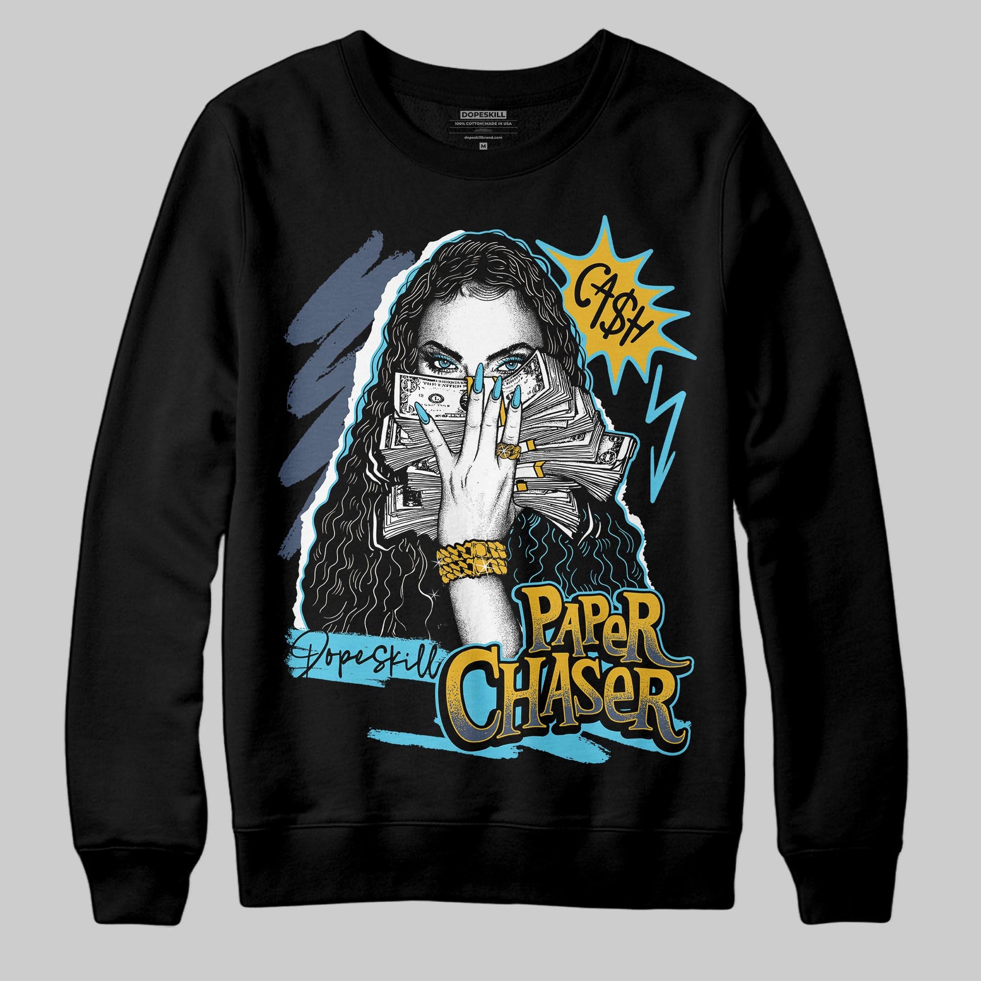 Jordan 11 Retro Gamma Blue (2025) DopeSkill Sweatshirt NPC Graphic Streetwear - Black