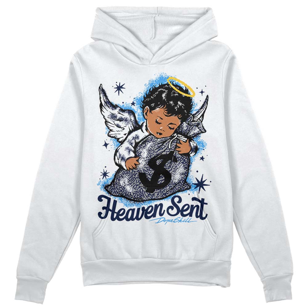 Jordan Spiz’ike Low “White/Obsidian” DopeSkill Hoodie Sweatshirt Heaven Sent Graphic Streetwear - White