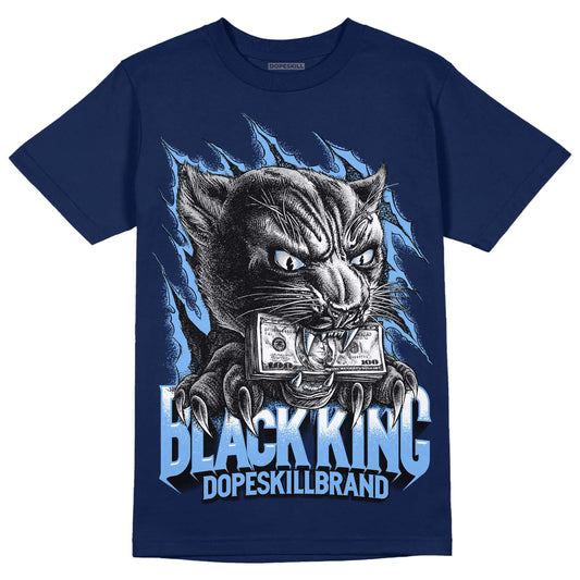 Jordan 5 Midnight Navy DopeSkill Navy T-Shirt Black King Graphic Streetwear