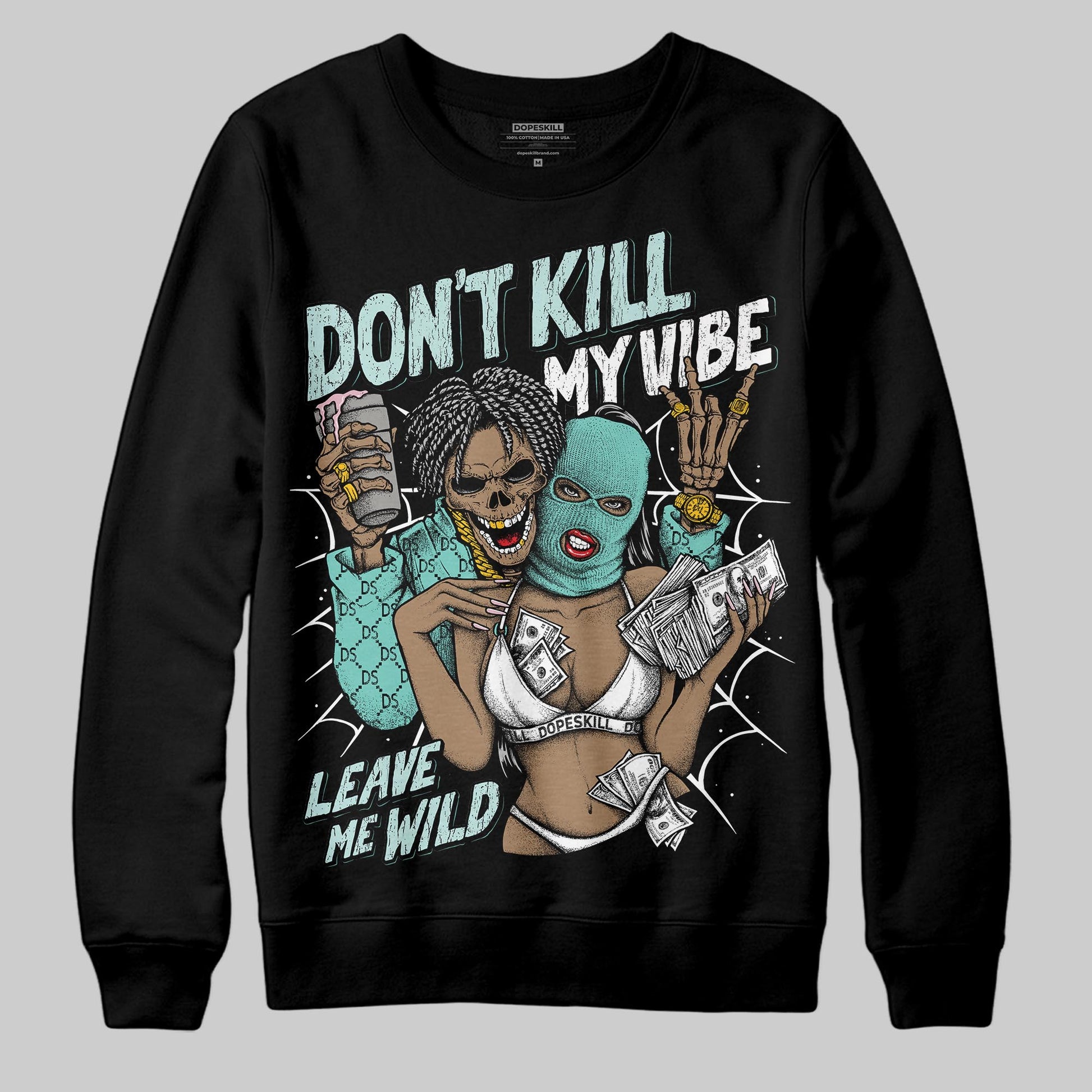 Jordan 11 Low "Igloo" DopeSkill Sweatshirt Don't Kill My Vibe Graphic Streetwear - Black