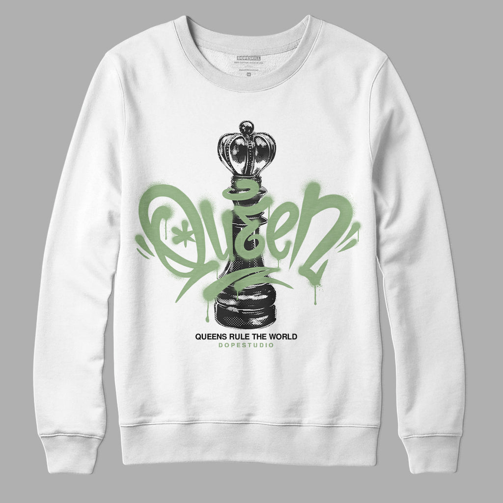 Jordan 4 Retro “Seafoam” DopeSkill Sweatshirt Queen Chess Graphic Streetwear - White