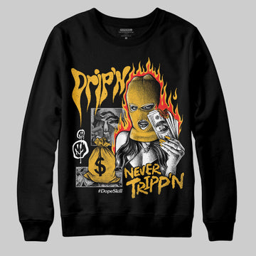 Jordan 5 'Tokyo' DopeSkill Sweatshirt Drip'n Never Tripp'n Graphic Streetwear  Black