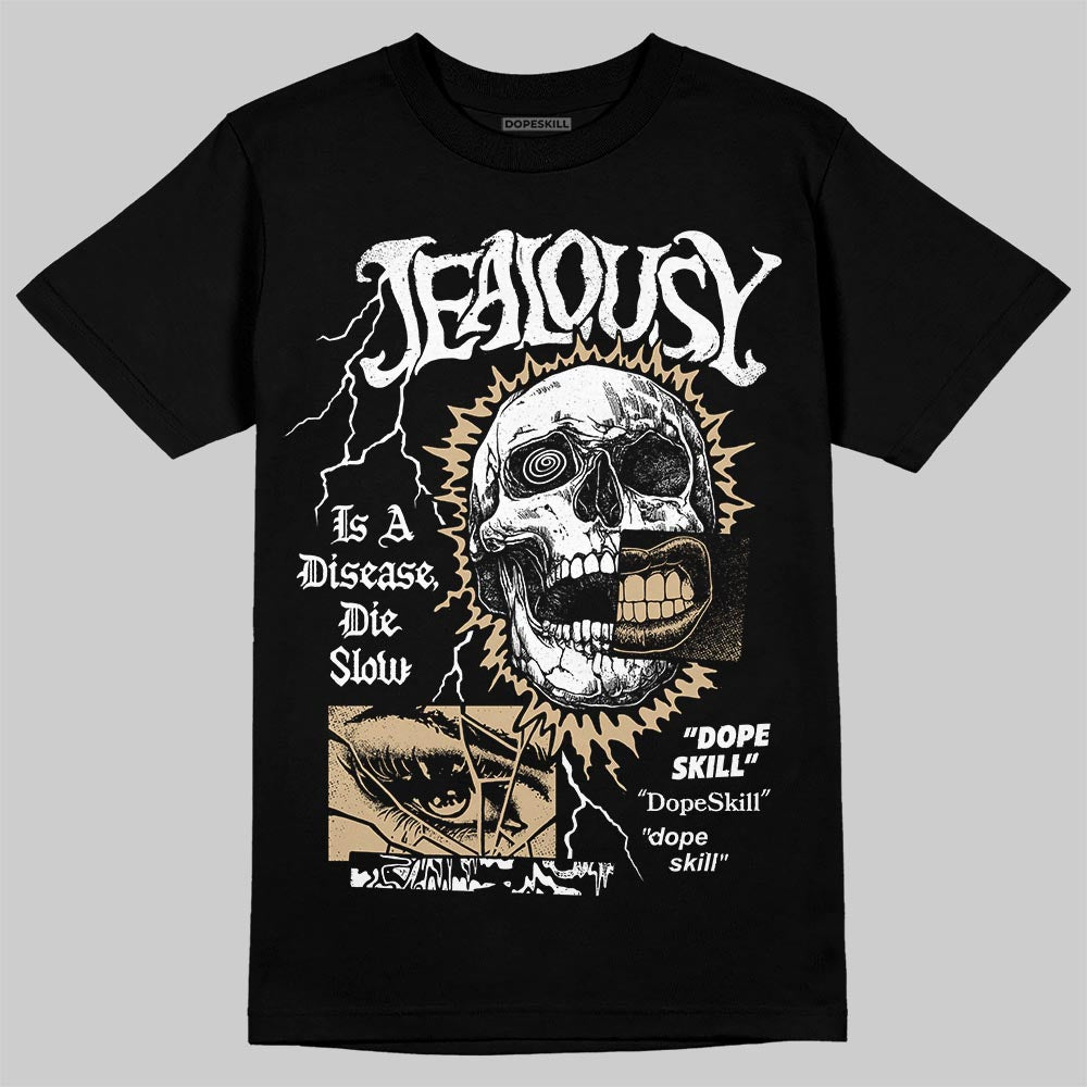 TAN Sneakers DopeSkill T-Shirt Jealousy Graphic Streetwear - Black 
