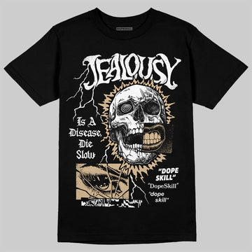 TAN Sneakers DopeSkill T-Shirt Jealousy Graphic Streetwear - Black 
