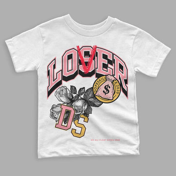 Jordan 3 GS “Red Stardust” DopeSkill Toddler Kids T-shirt Loser Lover Graphic Streetwear - White 