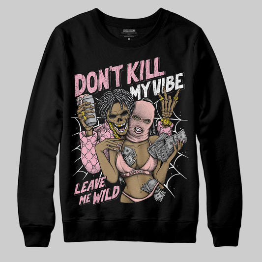 AMIRI White & Pink Stars Court Sneakers DopeSkill Sweatshirt Don't Kill My Vibe Graphic Streetwear - Black