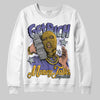 Jordan 4 Retro Lakers DopeSkill Sweatshirt Get Rich Graphic Streetwear - White