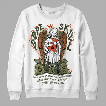 Olive Sneakers DopeSkill Sweatshirt Angels Graphic Streetwear - White