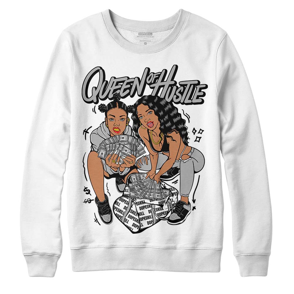 Jordan 1 Low OG “Shadow” DopeSkill Sweatshirt Queen Of Hustle Graphic Streetwear - White