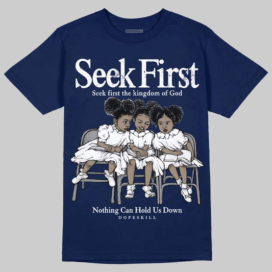 Jordan 3 "Midnight Navy" DopeSkill T-Shirt New Seek First Graphic Streetwear - Navy