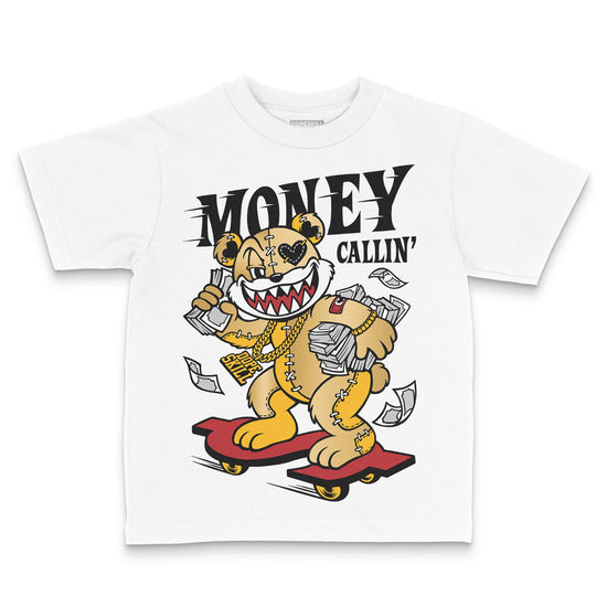 Jordan 12 Retro 'Taxi' 2025 DopeSkill Toddler Kids T-shirt Make Money Graphic Streetwear - White