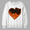 Jordan 12 Retro Brilliant Orange DopeSkill Sweatshirt Heart Jordan 12 Graphic Streetwear - White