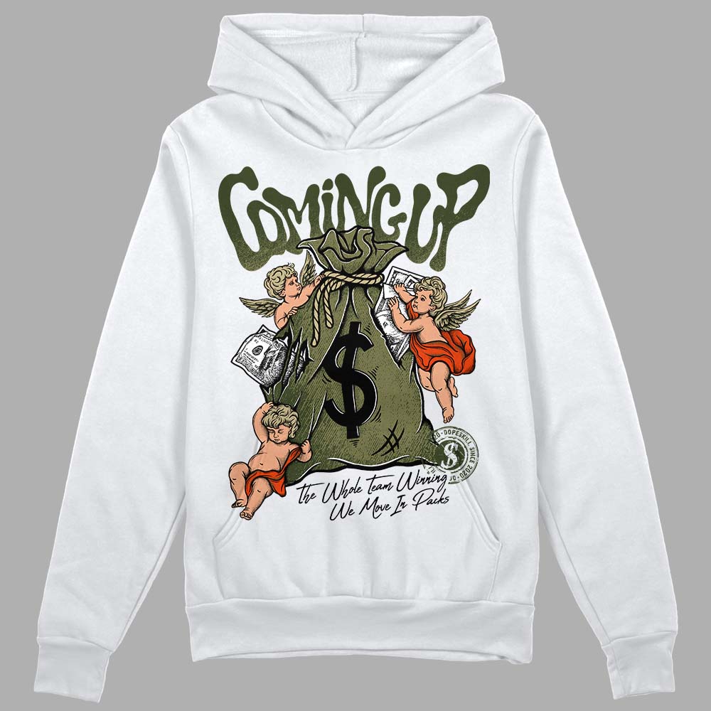 Olive Sneakers DopeSkill Hoodie Sweatshirt Money Bag Coming Up Graphic Streetwear - White