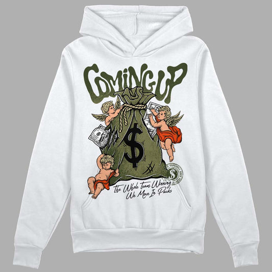 Olive Sneakers DopeSkill Hoodie Sweatshirt Money Bag Coming Up Graphic Streetwear - White