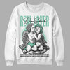 Jordan 3 "Green Glow" DopeSkill Sweatshirt Real Lover Graphic Streetwear - White 