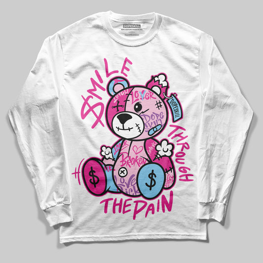 Jordan 6 “Doernbecher” DopeSkill Long Sleeve T-Shirt Smile Through The Pain Graphic Streetwear - White