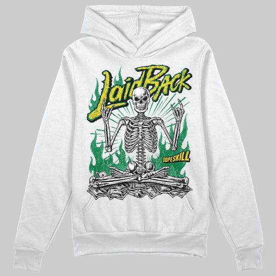 Green Sneakers DopeSkill Hoodie Laid Back Graphic Streetwear - White 