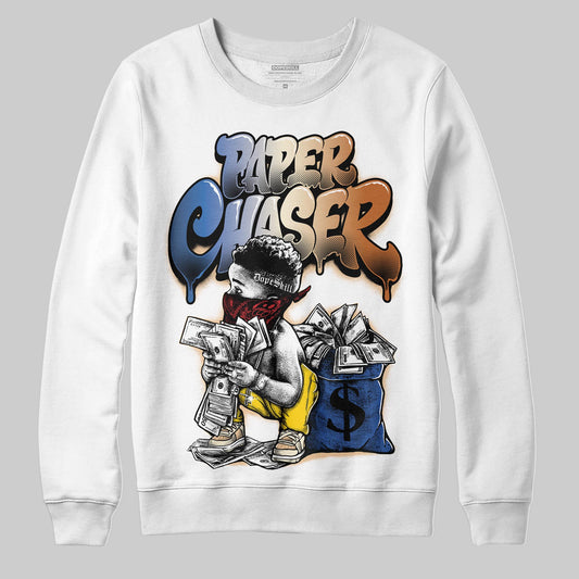 Jordan 17 Retro Low SP Infinite Archives DopeSkill Sweatshirt Paper Chaser Boy Graphic Streetwear - White 