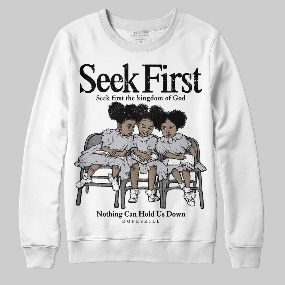 Grey Sneakers DopeSkill Sweatshirt New Seek First Graphic Streetwear - White