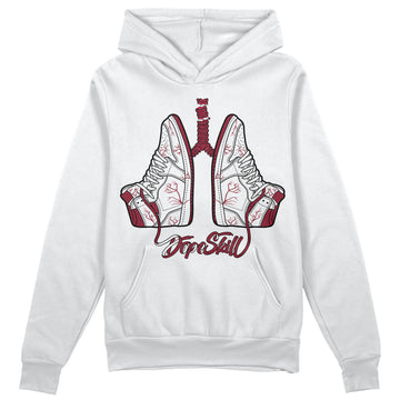 Jordan 1 Retro High '85 OG Metallic Burgundy DopeSkill Hoodie Sweatshirt Breathe Graphic Streetwear - White