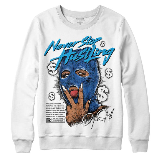 Jordan 11 Low “Space Jam” DopeSkill Sweatshirt Never Stop Hustling Graphic Streetwear - White