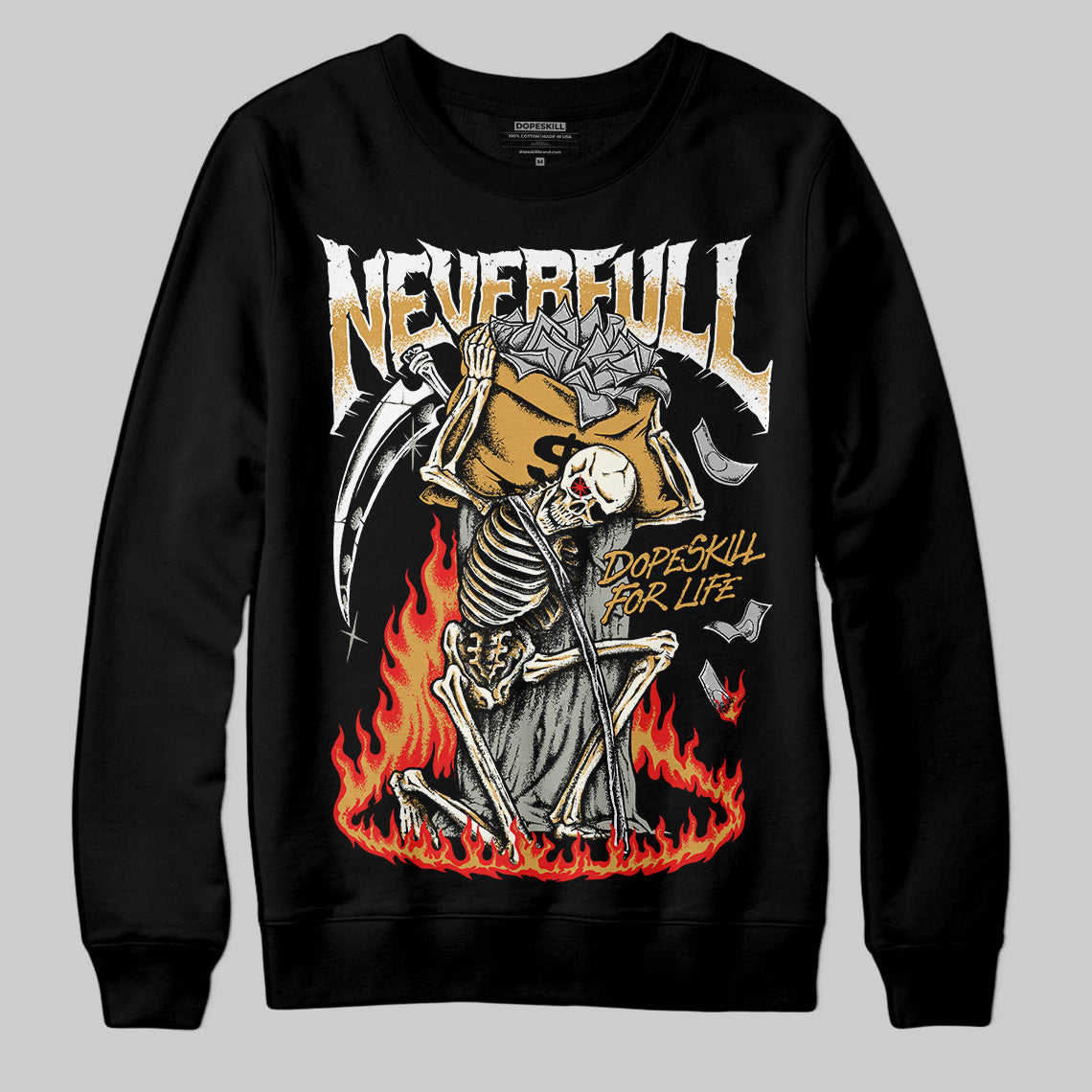 Jordan 11 "Gratitude" DopeSkill Sweatshirt NeverFull Graphic Streetwear - Black