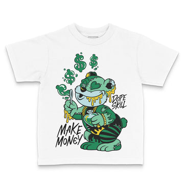 Green Sneakers DopeSkill Toddler Kids T-shirt Make Money Graphic Streetwear  - White 
