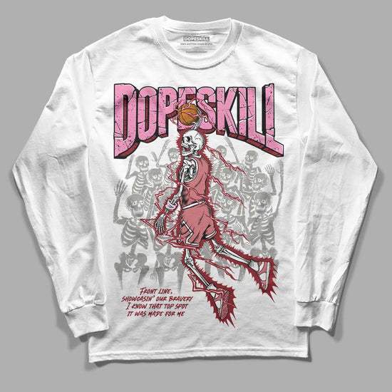 Valentine's Day Collection DopeSkill Long Sleeve T-Shirt Thunder Dunk Graphic Streetwear - White