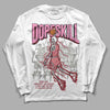 Valentine's Day Collection DopeSkill Long Sleeve T-Shirt Thunder Dunk Graphic Streetwear - White