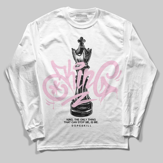 Dunk Low LX Pink Foam DopeSkill Long Sleeve T-Shirt King Chess Graphic Streetwear - White