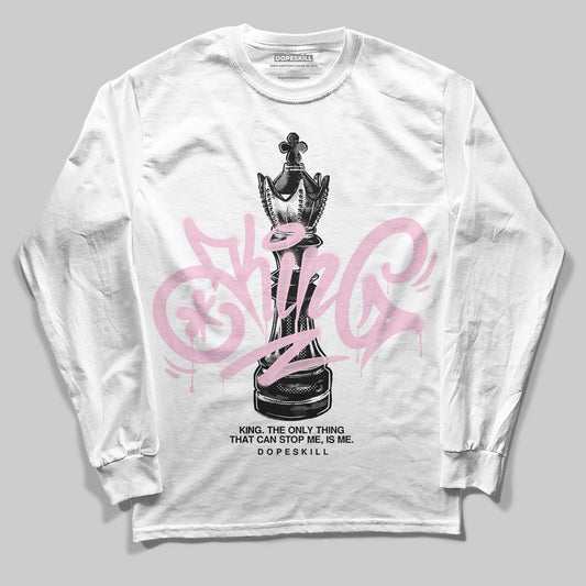 Dunk Low LX Pink Foam DopeSkill Long Sleeve T-Shirt King Chess Graphic Streetwear - White