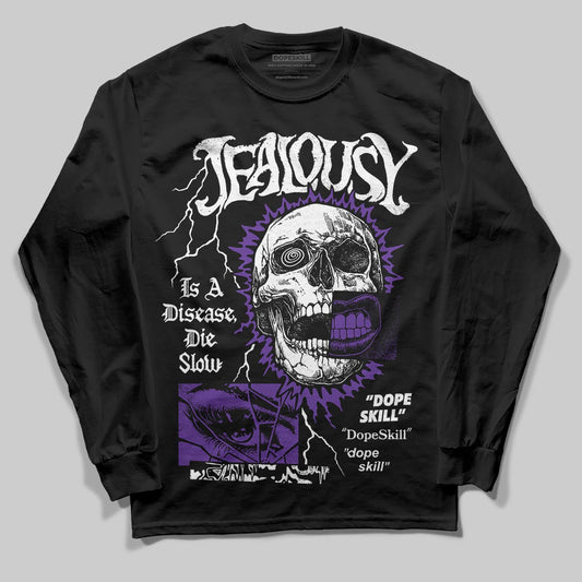 PURPLE Sneakers DopeSkill Long Sleeve T-Shirt Jealousy Graphic Streetwear - Black